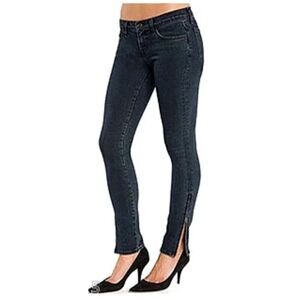 J Brand The Deal Jeans Womens Size 29 Blue Dark Wash Cropped Ankle Zipper Casual
